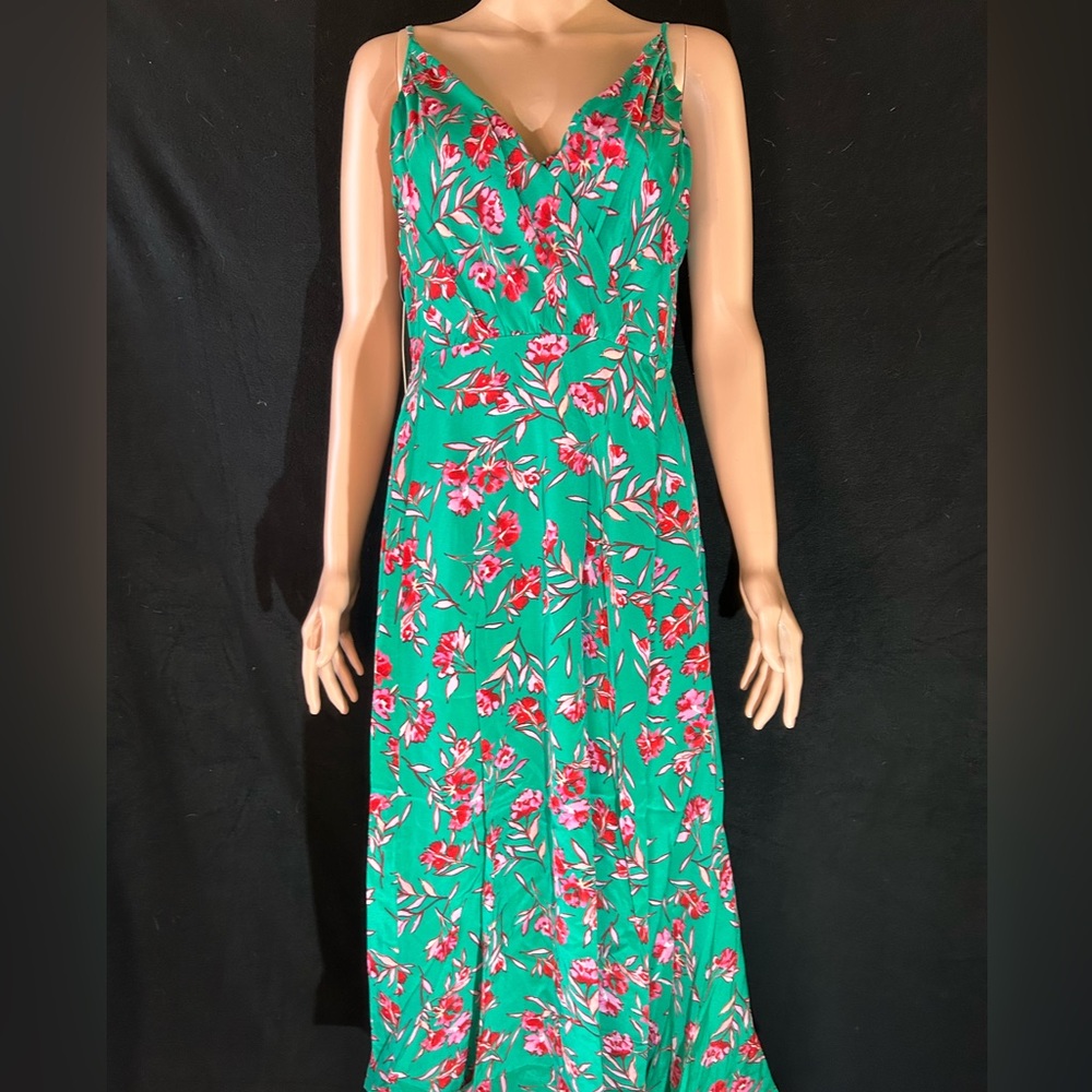 NWT Yumi Kim Anthropologie Vienna Silk Midi Dress Dandelion Emerald-Size 12 NWT - Picture 4 of 8
